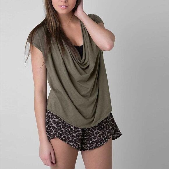 Free People We The Free Flowing Cowl Draped Neck Cotton & Modal Fantasy Blouse - Picture 2 of 9